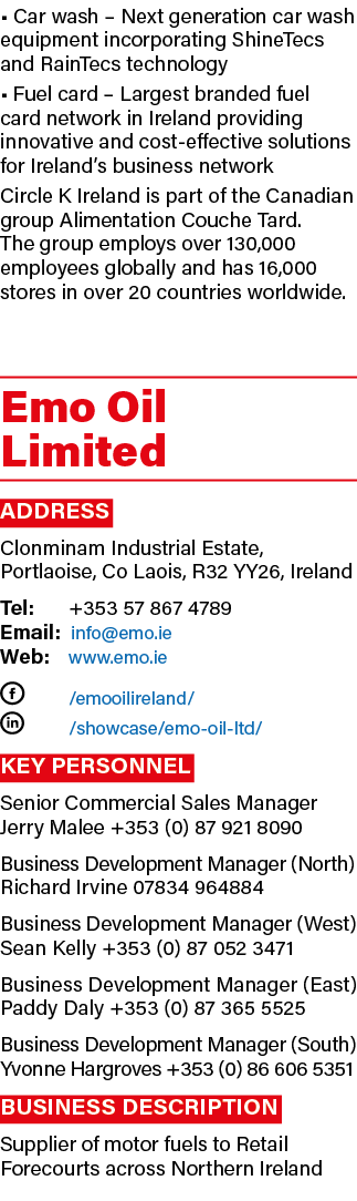 • Car wash – Next generation car wash equipment incorporating ShineTecs and RainTecs technology • Fuel card – Largest...