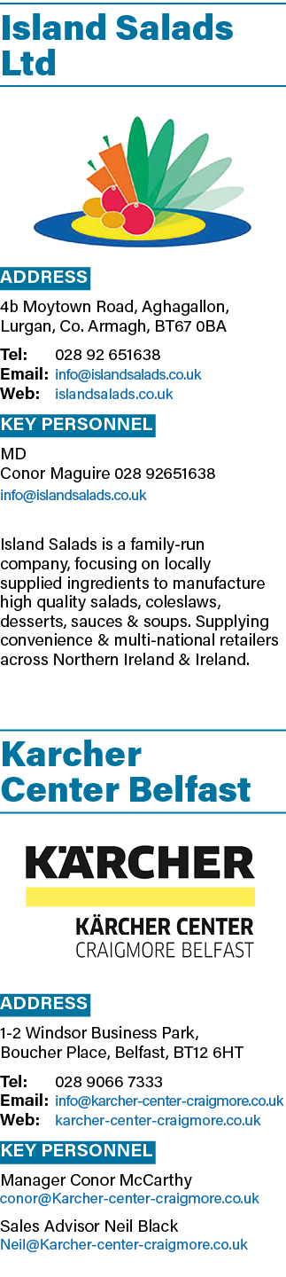 Island Salads Ltd ￼ Address 4b Moytown Road, Aghagallon, Lurgan, Co. Armagh, BT67 0BA Tel: 028 92 651638 Email: info@...