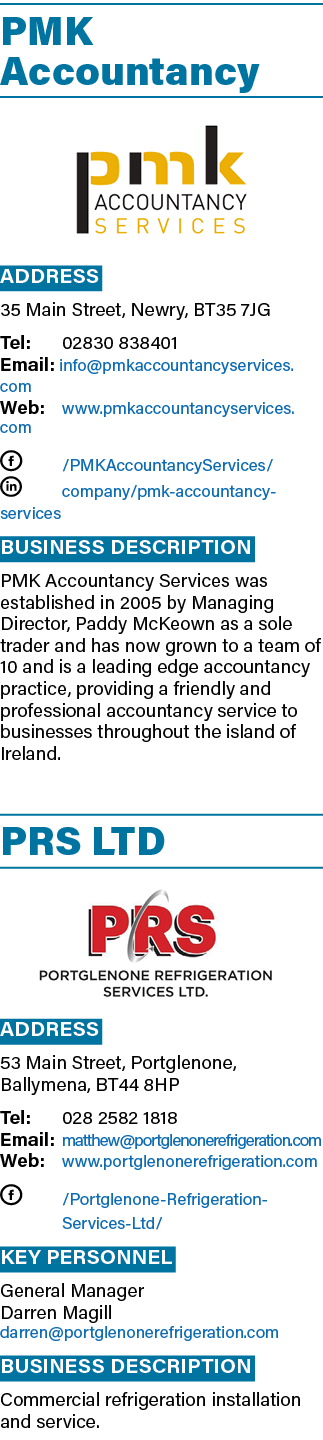 PMK Accountancy ￼ Address 35 Main Street, Newry, BT35 7JG Tel: 02830 838401 Email: info@pmkaccountancyservices.com We...