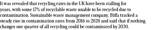 It was revealed that recycling rates in the UK have been stalling for years, with some 17% of recyclable waste unable...