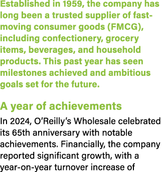 Established in 1959, the company has long been a trusted supplier of fast moving consumer goods (FMCG), including con...