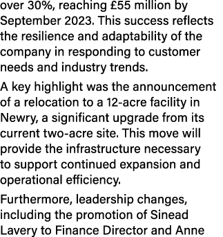 over 30%, reaching £55 million by September 2023. This success reflects the resilience and adaptability of the compan...