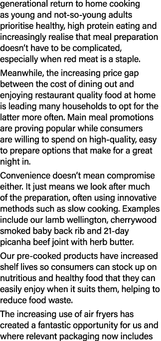 generational return to home cooking as young and not so young adults prioritise healthy, high protein eating and incr...