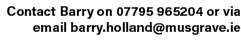 Contact Barry on 07795 965204 or via email barry.holland@musgrave.ie 