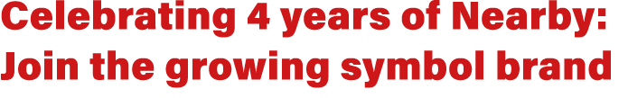 Celebrating 4 years of Nearby: Join the growing symbol brand