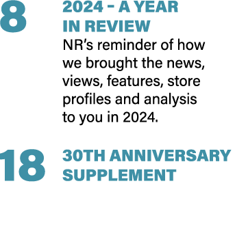 8 2024 – A YEAR IN REVIEW NR’s reminder of how we brought the news, views, features, store profiles and analysis to y...