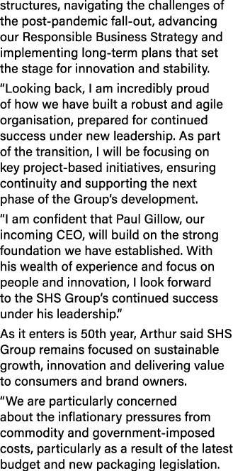 structures, navigating the challenges of the post pandemic fall out, advancing our Responsible Business Strategy and ...