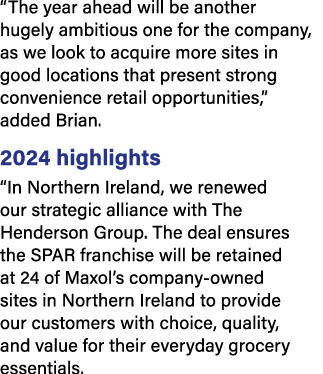 “The year ahead will be another hugely ambitious one for the company, as we look to acquire more sites in good locati...