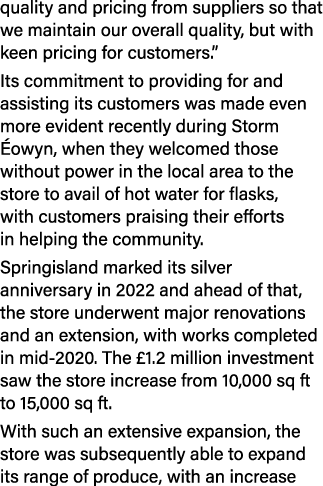 quality and pricing from suppliers so that we maintain our overall quality, but with keen pricing for customers.” Its...