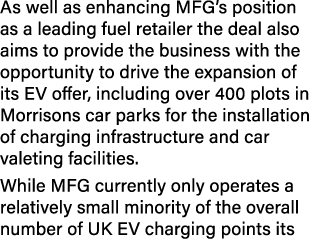 As well as enhancing MFG’s position as a leading fuel retailer the deal also aims to provide the business with the op...