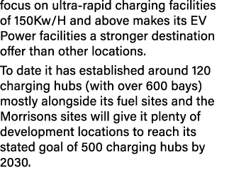 focus on ultra rapid charging facilities of 150Kw/H and above makes its EV Power facilities a stronger destination of...