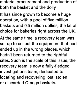 material procurement and production of both the basket and the dolly. It has since grown to become a huge operation, ...