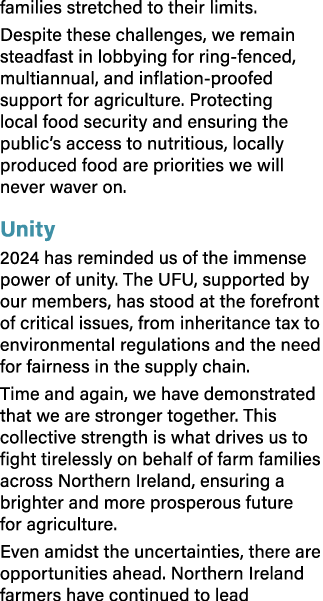 families stretched to their limits. Despite these challenges, we remain steadfast in lobbying for ring fenced, multia...