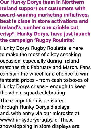 Our Hunky Dorys team in Northern Ireland support our customers with award winning marketing initiatives, best in clas...