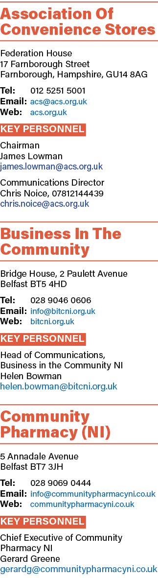 Association Of Convenience Stores Federation House 17 Farnborough Street Farnborough, Hampshire, GU14 8AG Tel: 012 52...
