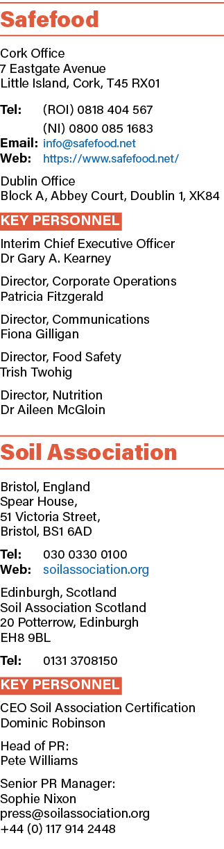 Safefood Cork Office 7 Eastgate Avenue Little Island, Cork, T45 RX01 Tel: (ROI) 0818 404 567 (NI) 0800 085 1683 Email...