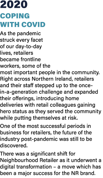 2020 Coping with Covid As the pandemic struck every facet of our day to day lives, retailers became frontline workers...