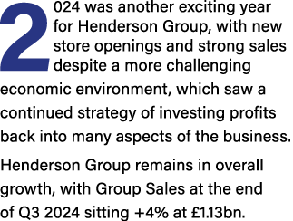 2024 was another exciting year for Henderson Group, with new store openings and strong sales despite a more challengi...