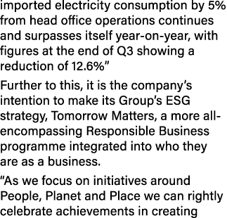 imported electricity consumption by 5% from head office operations continues and surpasses itself year on year, with ...