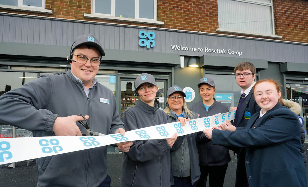 46262 Co Op Food : Belfast Rosetta Road  Manager Ross Hill and team are joined by Ritchie Morton and Ellie Ball from Park School.