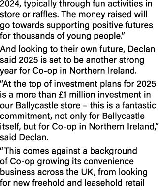2024, typically through fun activities in store or raffles. The money raised will go towards supporting positive futu...