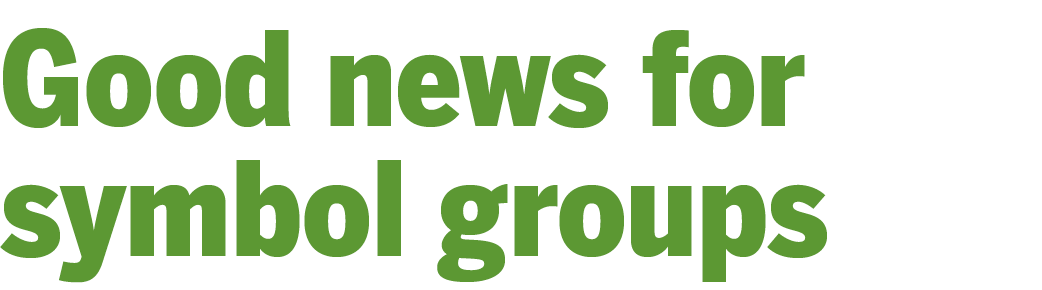 Good news for symbol groups