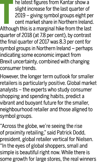 The latest figures from Kantar show a slight increase for the last quarter of 2019   giving symbol groups eight per c   