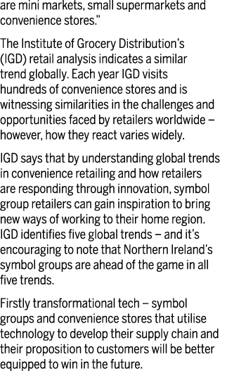 are mini markets, small supermarkets and convenience stores   The Institute of Grocery Distribution s (IGD) retail an   