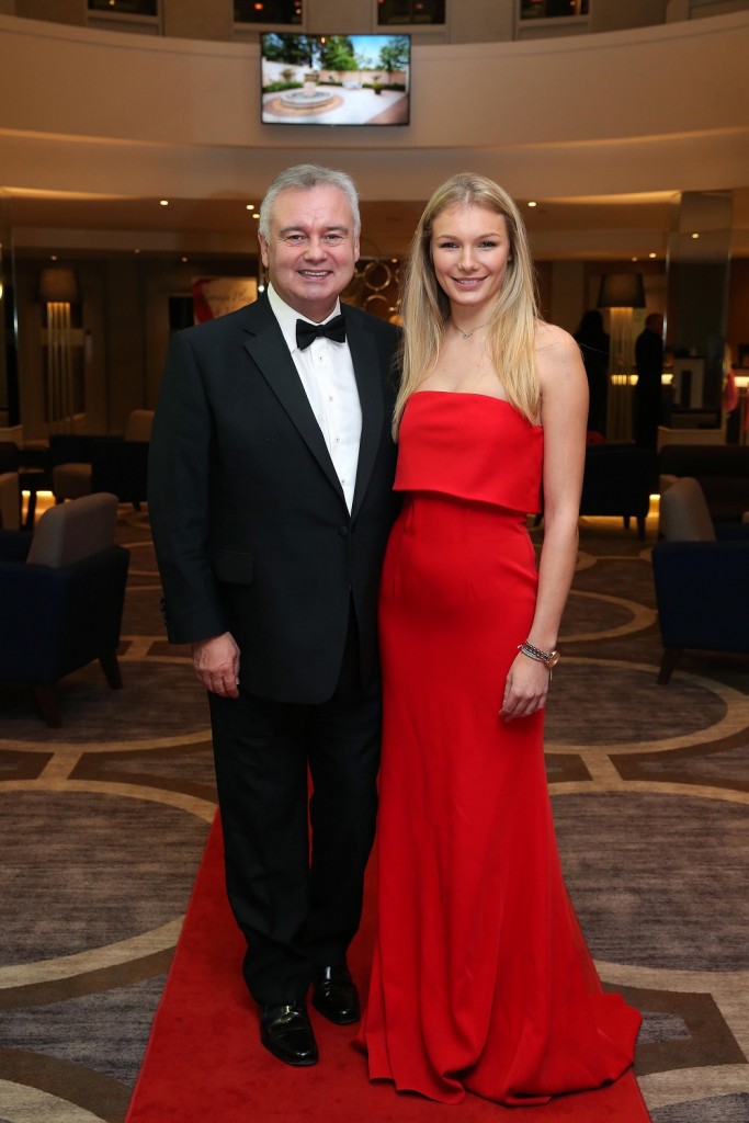 Eamon Holmes arrives at the Neighbourhood Retailer Awards 2015, pictured with model Ella Killen