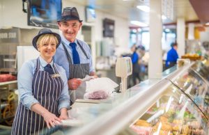 At the butchery counter is Paula Tumilty and Gerry Love