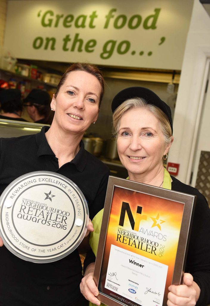 The winning team - managers Jean Noleen and from the deli counter Ann Gray