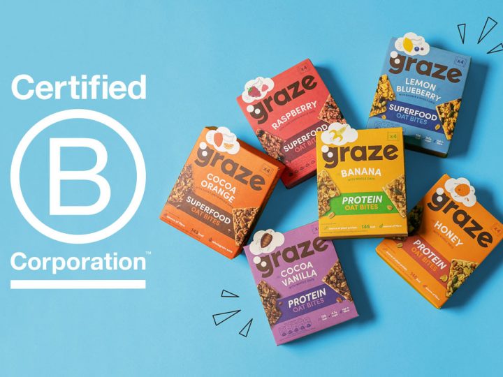 Healthy B Corp score for graze