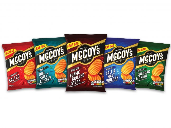 McCoy’s unveils new modernised packaging for ‘full on flavour’ crisps