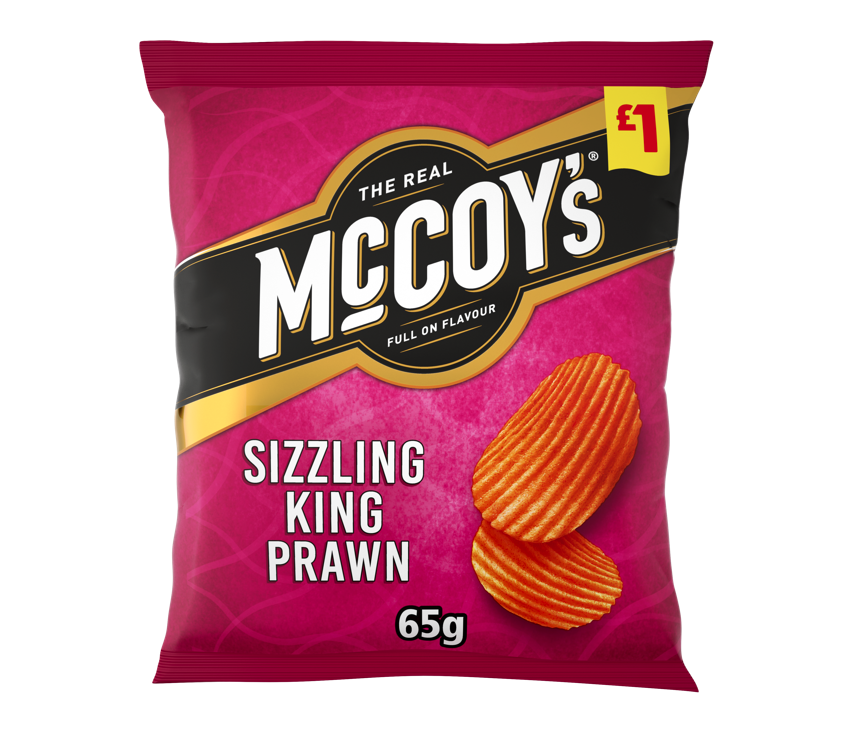 KP Snacks launches McCoy’s Sizzling King Prawn in £1 PMP format