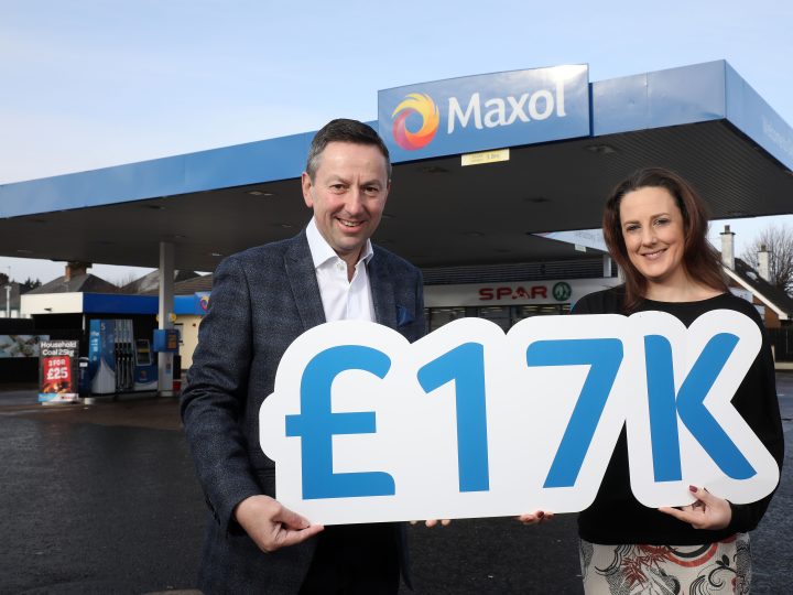 Maxol celebrates a £17k donation to Charity Partner AWARE
