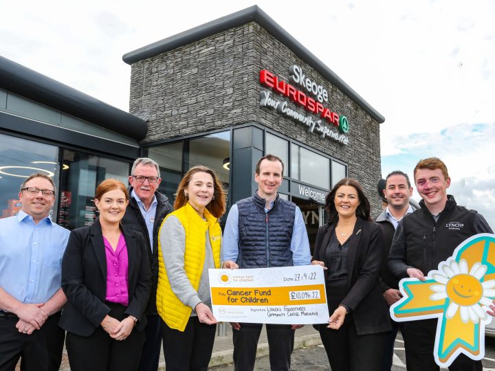 Lynch’s Derry supermarkets raise over £10,000 for local children’s cancer charity
