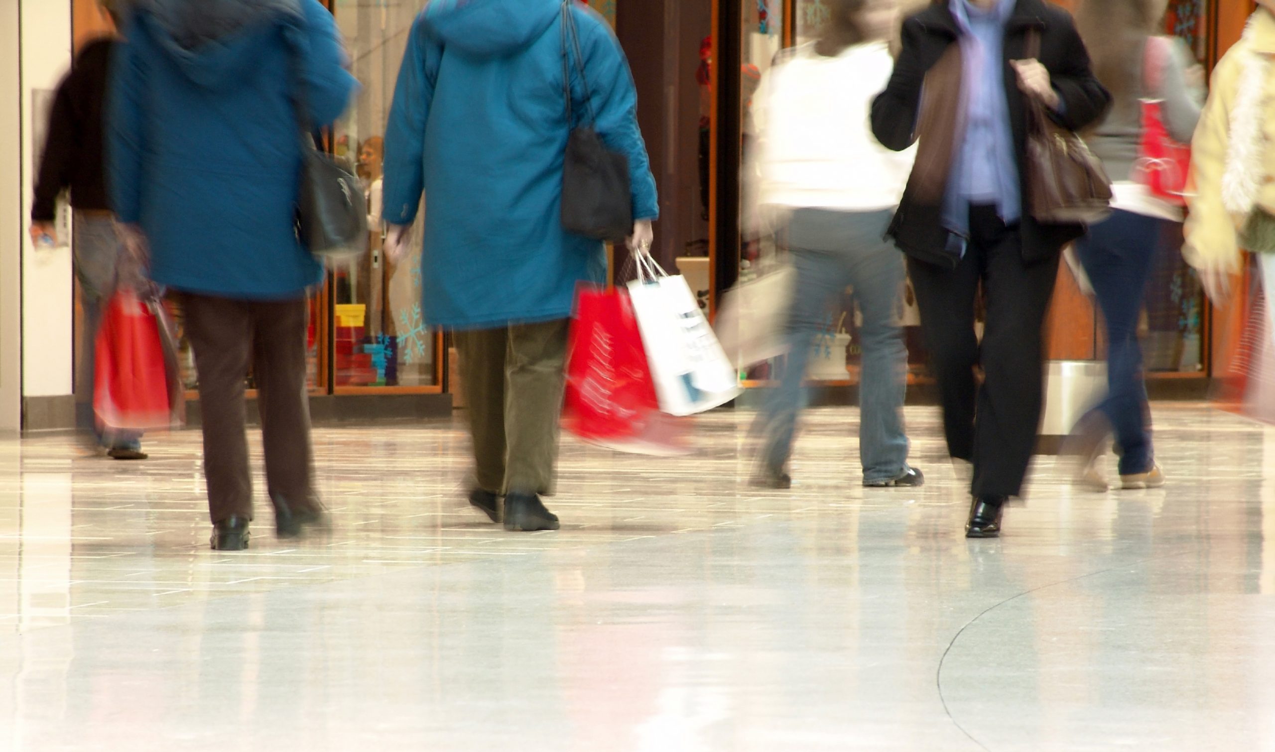 Post-Christmas footfall figures remain low compared to pre-pandemic levels