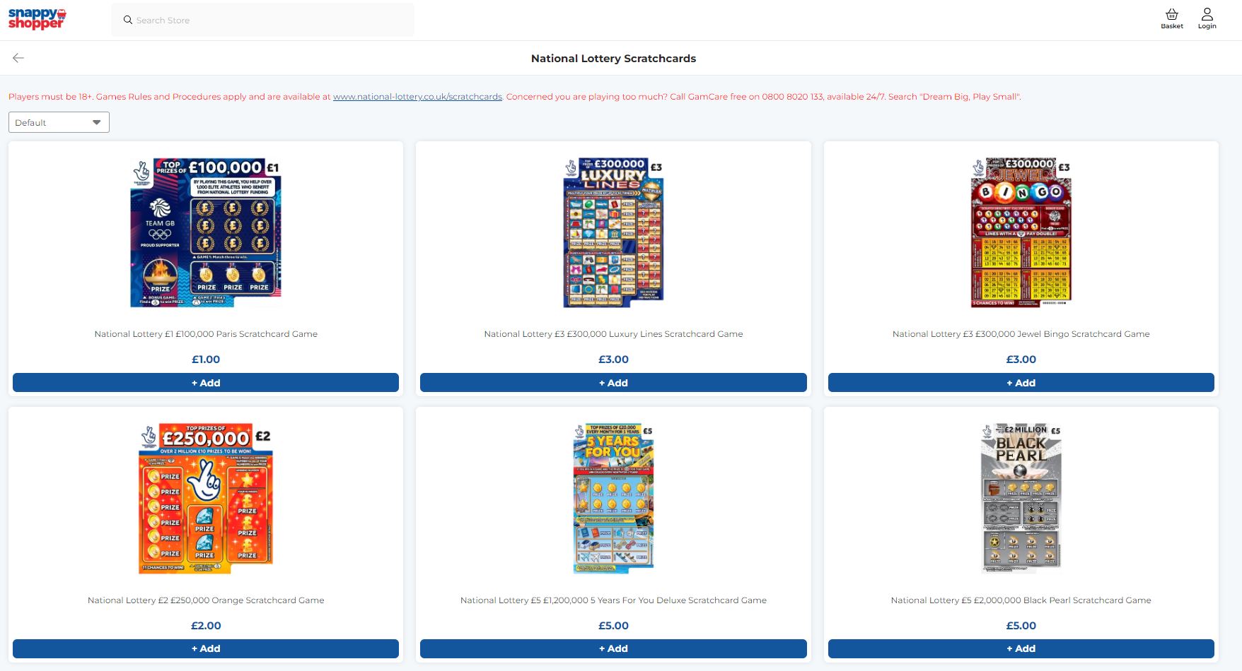 Independent retailers now able to sell Scratchcards online via Snappy Shopper home delivery platform