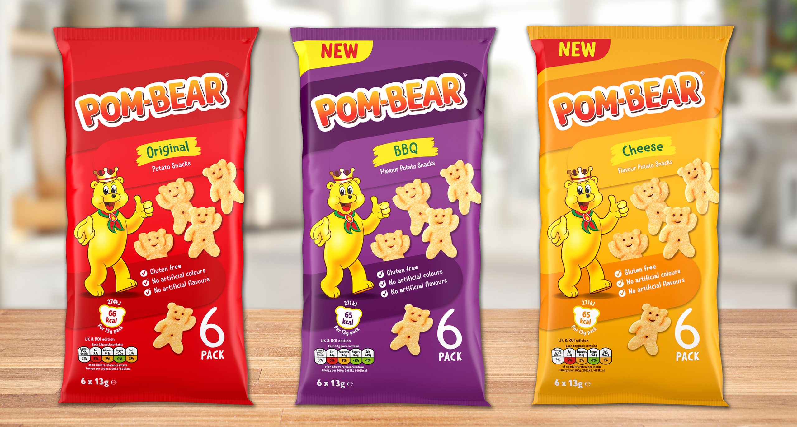 KP Snacks debuts new look for Pom-Bear with two flavour launches