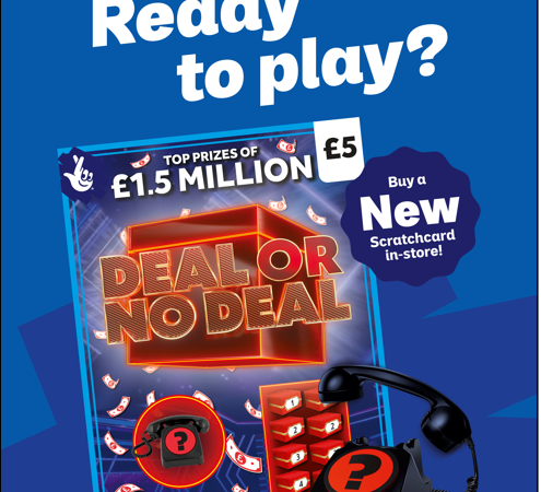 Allwyn launches the £5 Deal or No Deal National Lottery Scratchcard