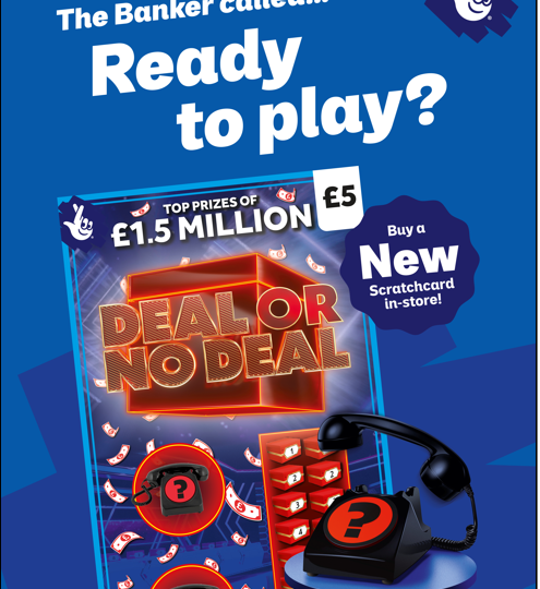 Allwyn launches the £5 Deal or No Deal National Lottery Scratchcard
